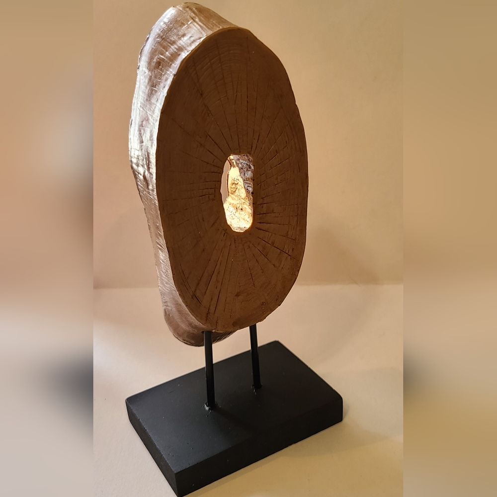 Faux Wood Desk Decor Statue
